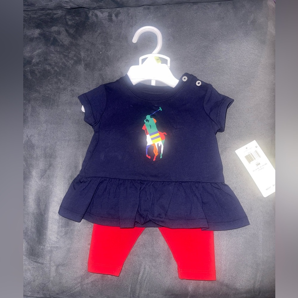 Baby girls Polo T-shirt & leggings